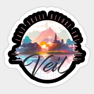 Last Trail Before The Veil Bachelorette Camping Party Sticker